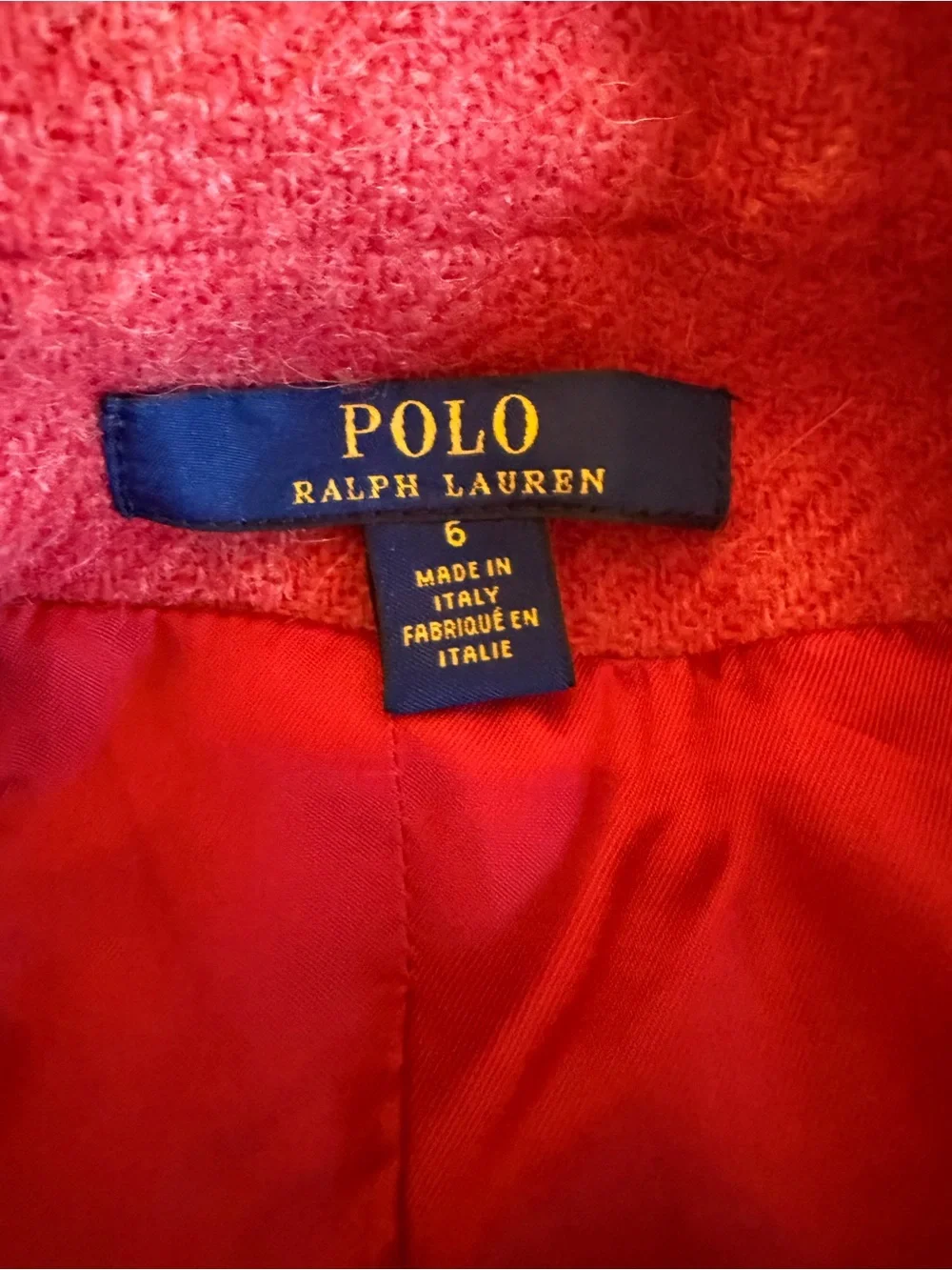 Unisex' Red Polo RLWool-Blend Blazer Jacket with Elbow Patches